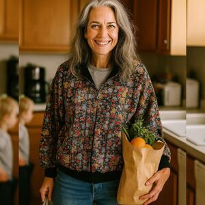 Vintage John Abbott Patchwork Floral Pullover Cottagecore Grandmacore MUSA